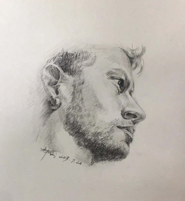 女球迷的素描画--内马尔