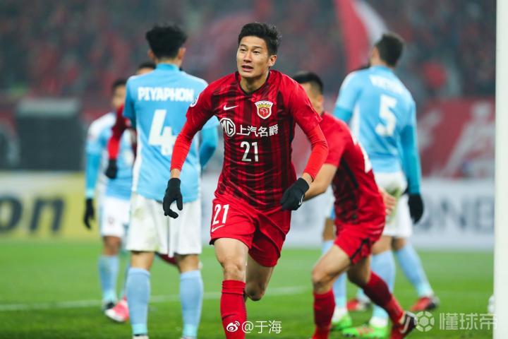 胜利属于上港,于海为球队鼓劲|上海海港|于海|懂球帝