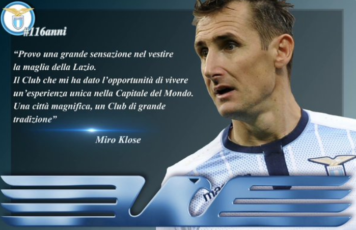 k神:为拉齐奥效力的感觉真棒|拉齐奥|克洛泽|懂球帝