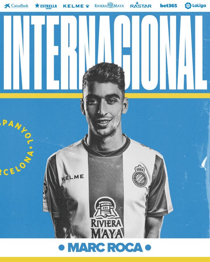 西班牙人中场马克-罗卡入选西班牙u21国家队