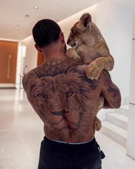 实力晒宠!德佩养了一只小狮子作为宠物