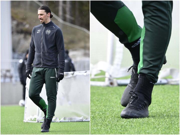 细节更多!近观伊布上脚全黑puma ultra足球鞋