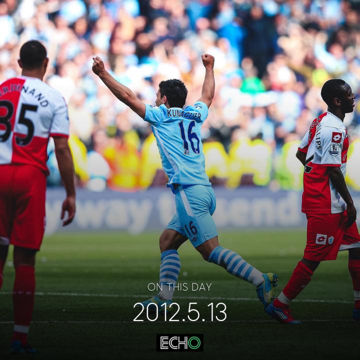 5.13 阿圭罗"9320"绝杀qpr,曼城队史首夺英超联赛冠军