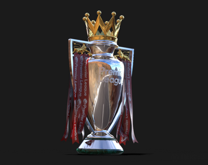 英超冠军奖杯官方3d建模渲染图跟大家一起近距离来