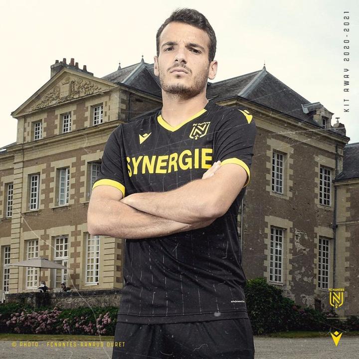 南特发布202021赛季客场球衣