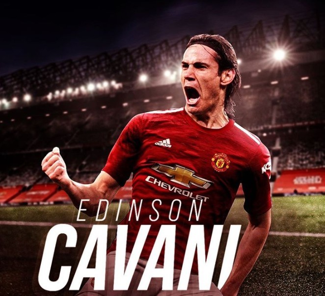 卡瓦尼:身穿曼联7号是一种荣誉,希望我能延续这份传奇