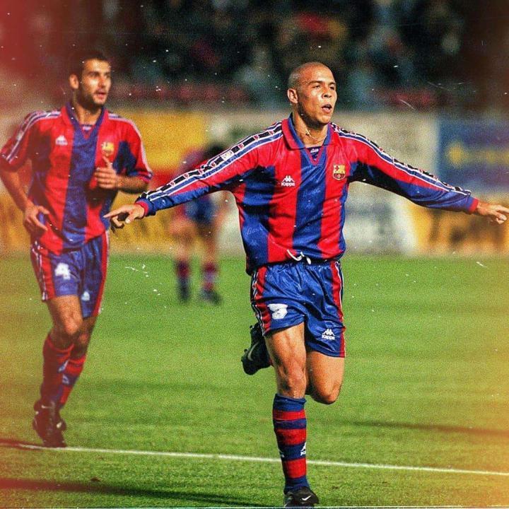 足坛老照片,巴萨.罗纳尔多,瓜迪奥拉.