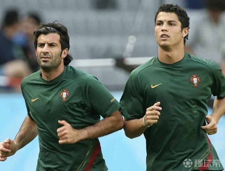 抱抱菲戈皇马肯定会想念c罗