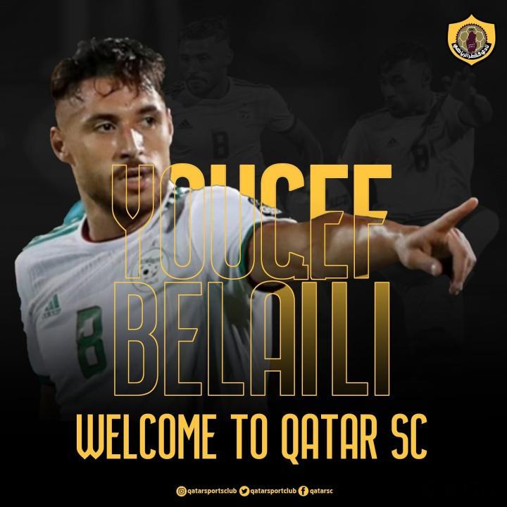 官方:卡塔尔sc签下阿尔及利亚国脚贝莱利