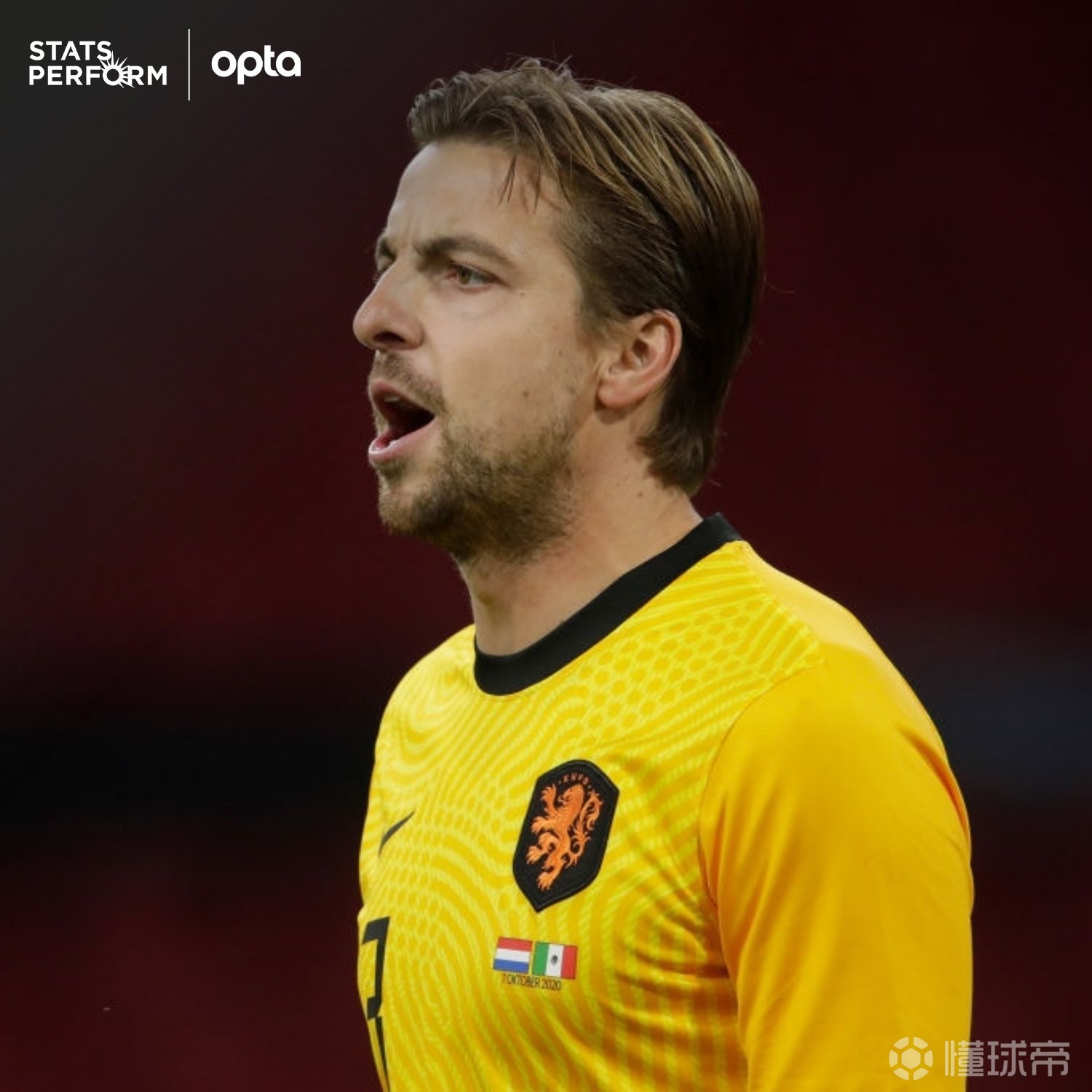 32岁克鲁尔是近33年来代表荷兰队出场上双时最年长的球员