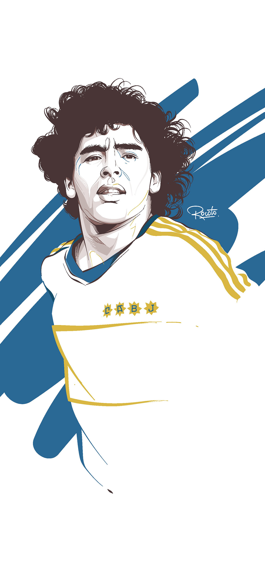 踢球侠无水印全面屏壁纸致敬传奇马拉多纳