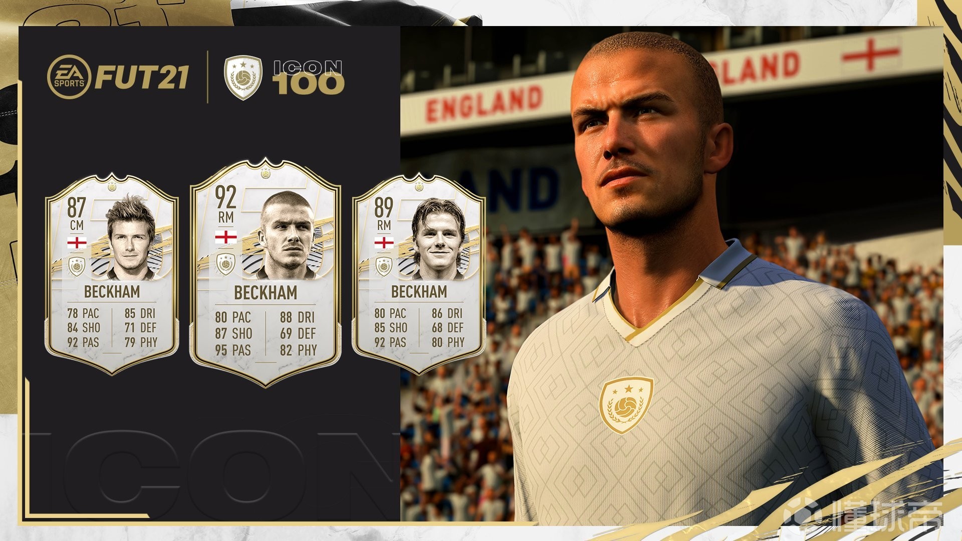 《fifa 21》游戏大使,而贝克汉姆将作为传奇球员之一加入fut传奇球员