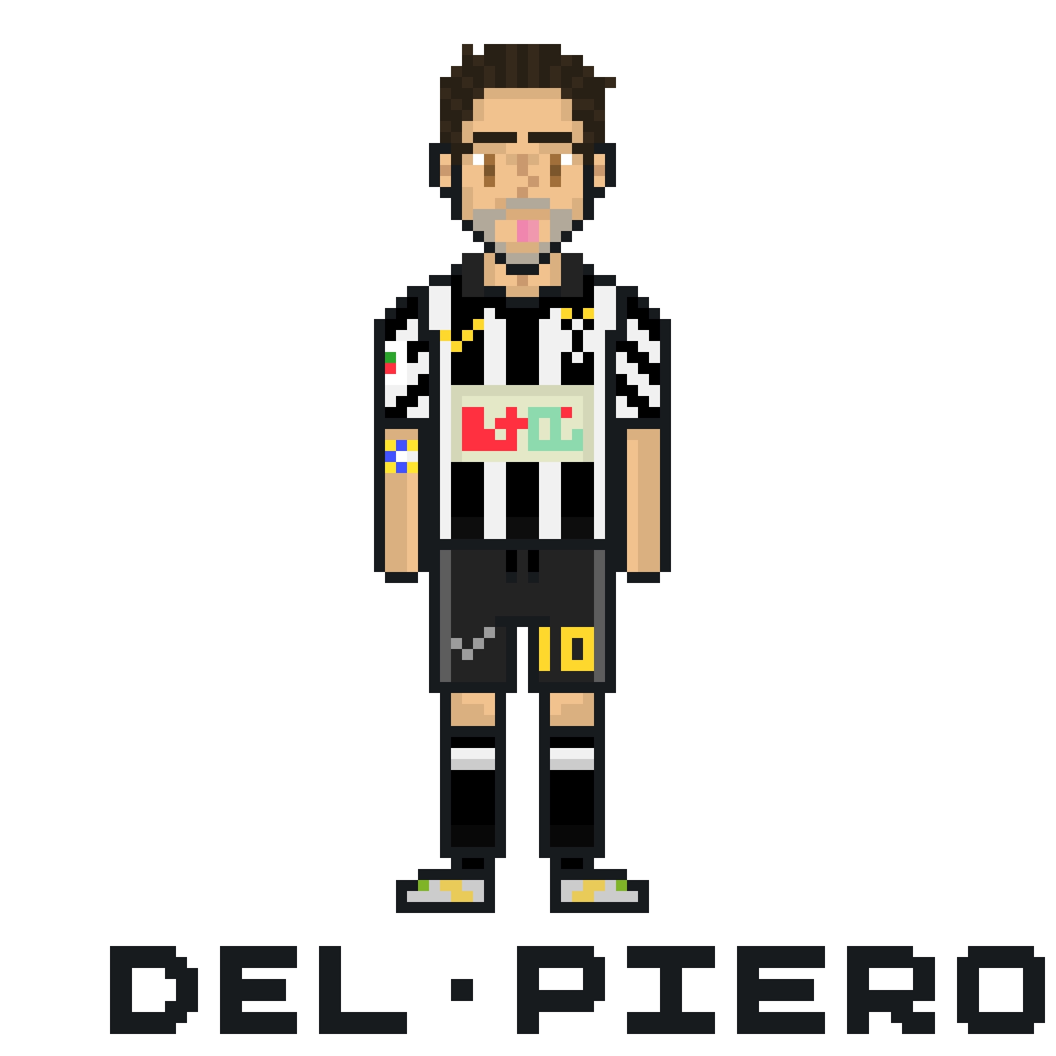 像素画5斑马王子皮耶罗应大家的要求画了皮耶