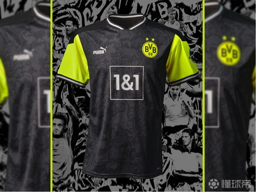 多特蒙德特别版复古球衣经典荧光绿上身祝好运