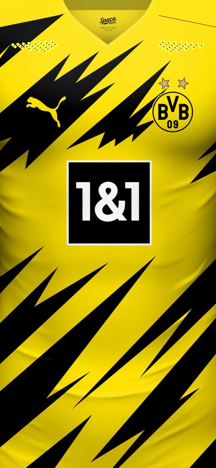 多特蒙德20/21赛季主客场球衣壁纸design.
