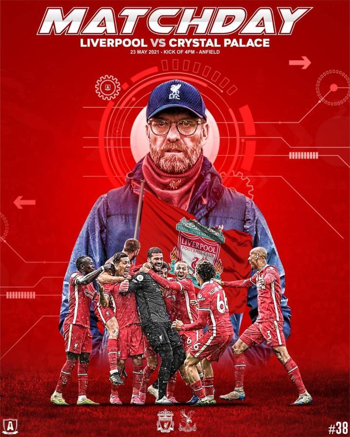 比赛海报:英超第38轮,利物浦vs水晶宫