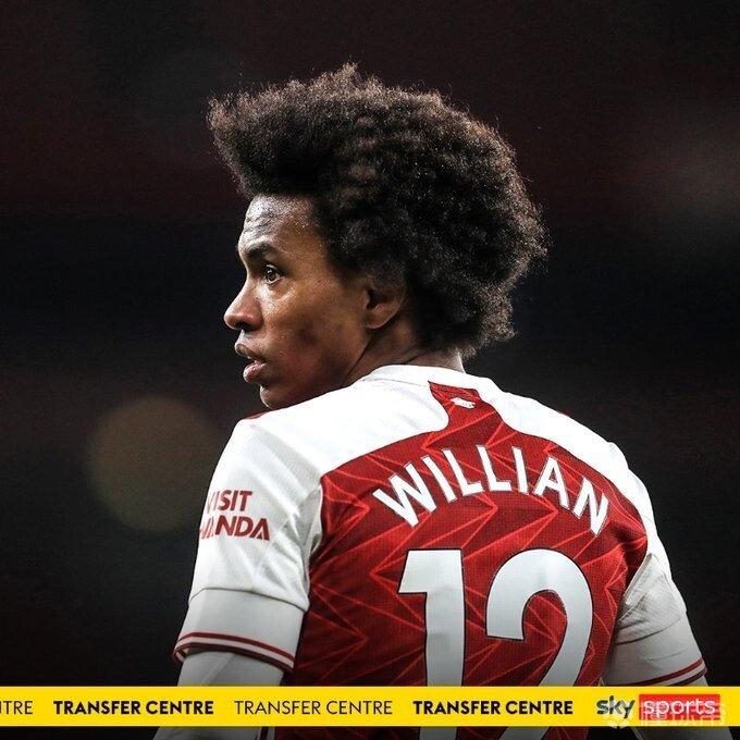 据天空体育报道阿森纳的威廉想在这个夏天离开