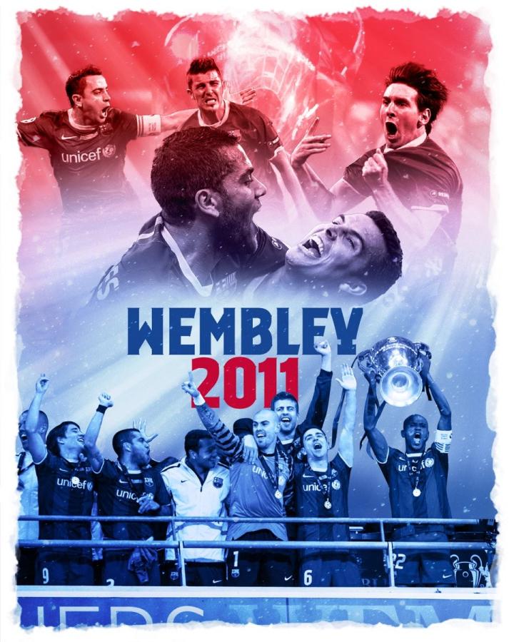 温布利夺欧冠十周年,巴萨官方发布海报回忆|巴塞罗那|梅西|懂球帝