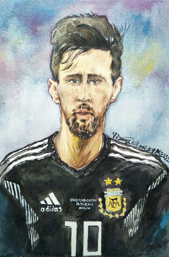 水彩人物 梅西 ?