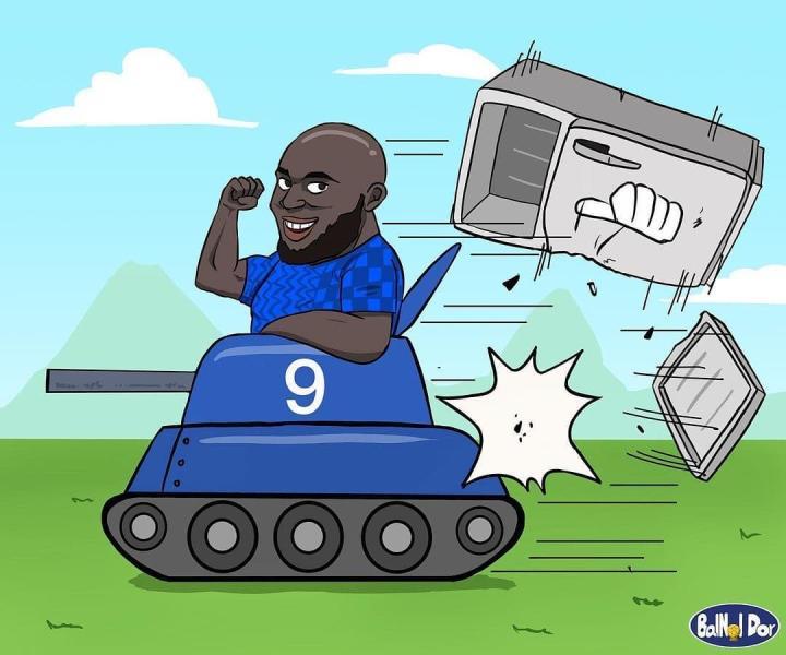 卢卡库开着9号坦克来了[狗头]横冲直撞图片来源:.