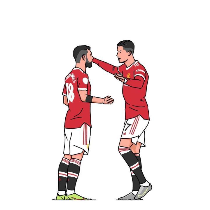 曼联插画,适合做头像.