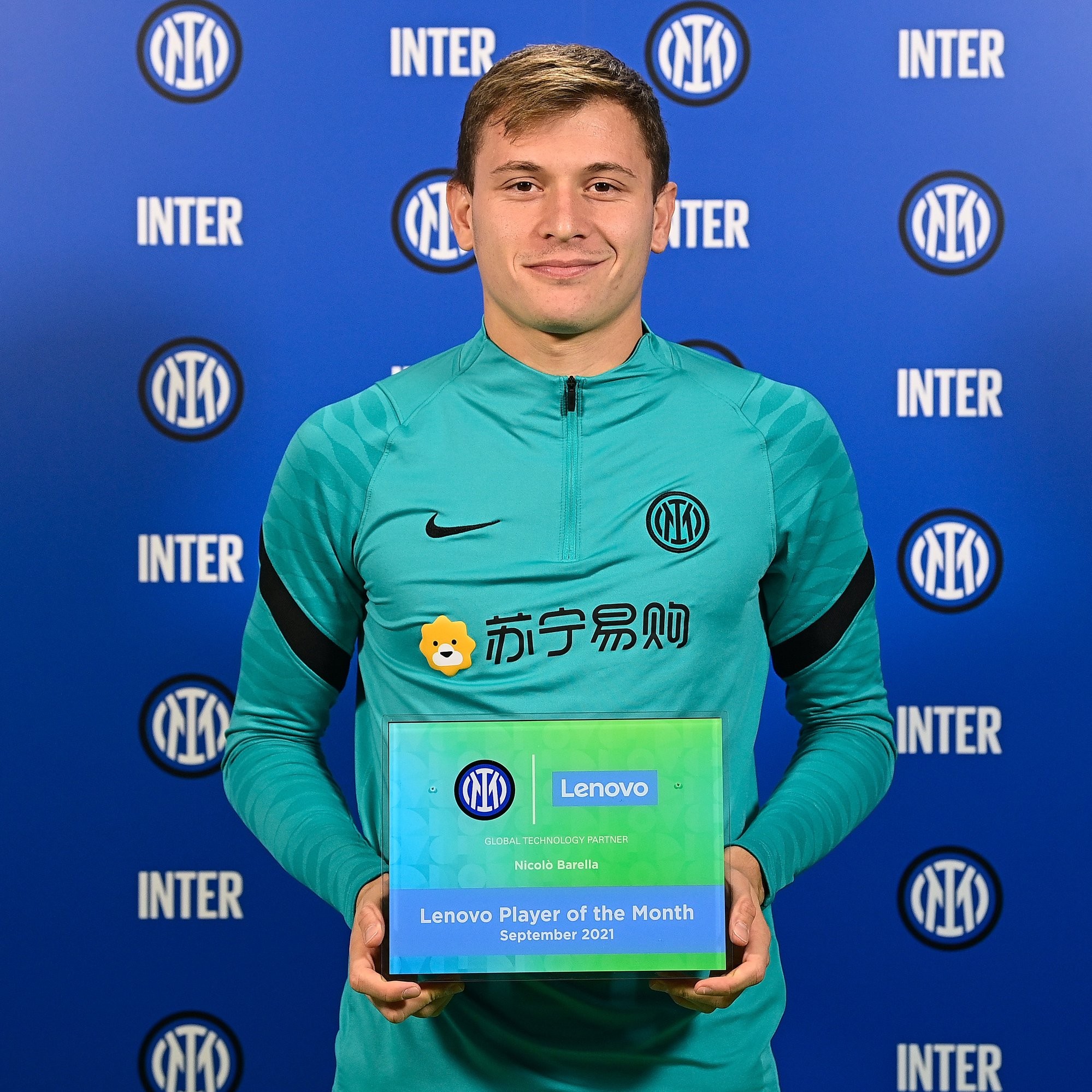 国际米兰官方巴雷拉当选俱乐部9月份最佳球员