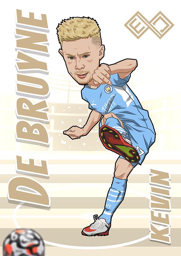 原创球星漫画!曼城阿坤和丁丁~~~接下来打算画新.