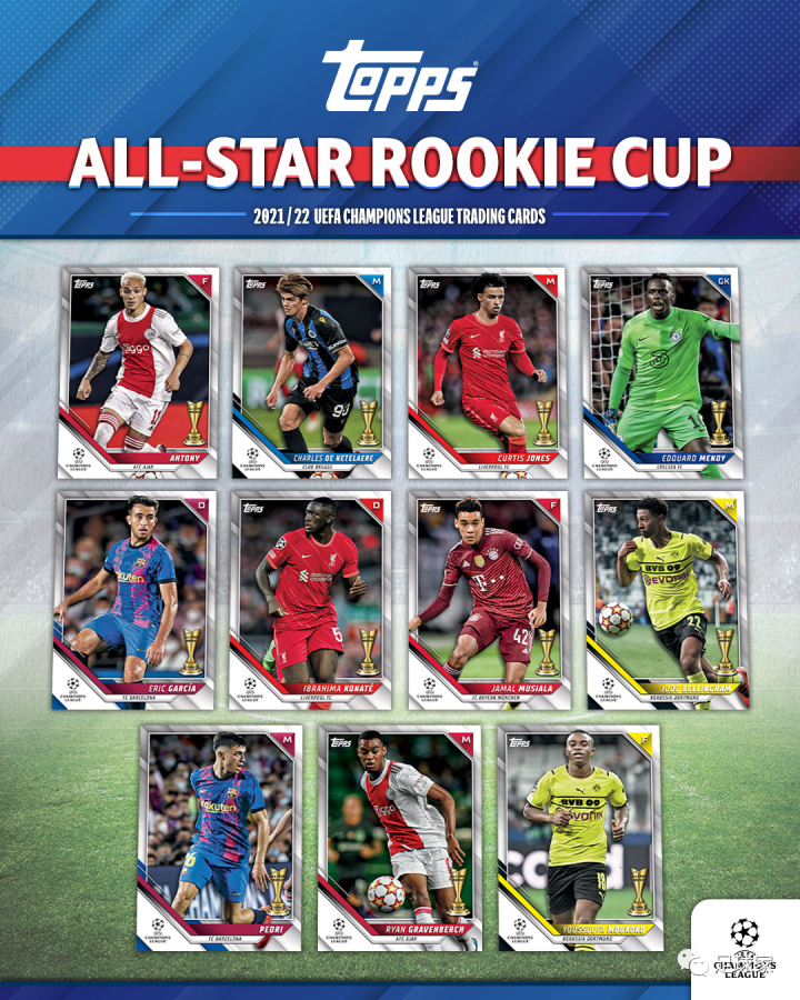 topps球星卡欧冠全明星新秀首个新秀限定卡盒重磅登场