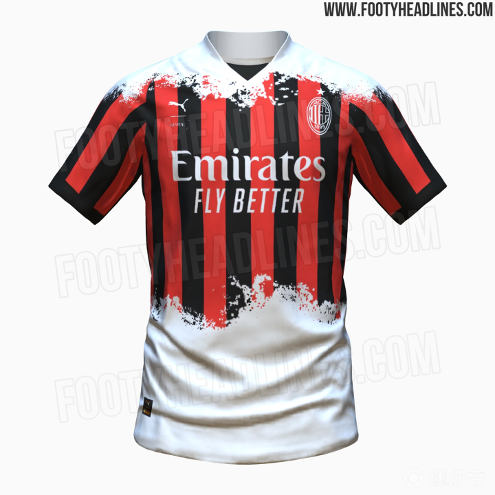 近日外媒曝光了ac米兰2122赛季的第四球衣