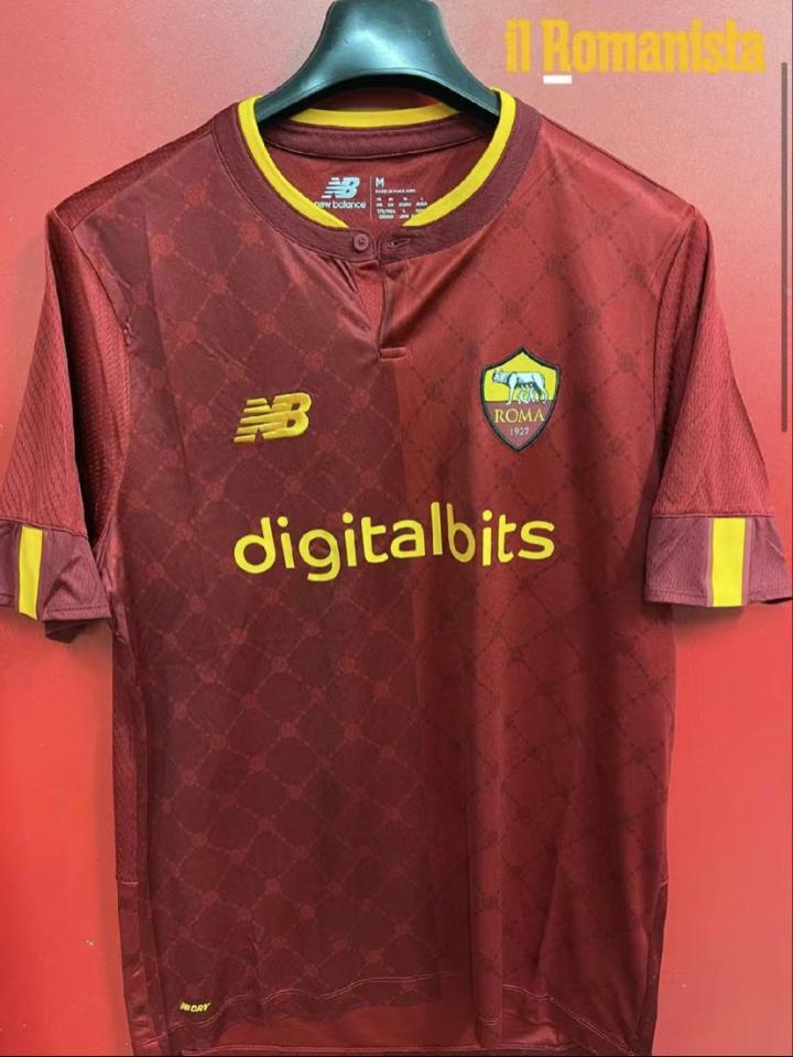 20222023赛季罗马主场球衣