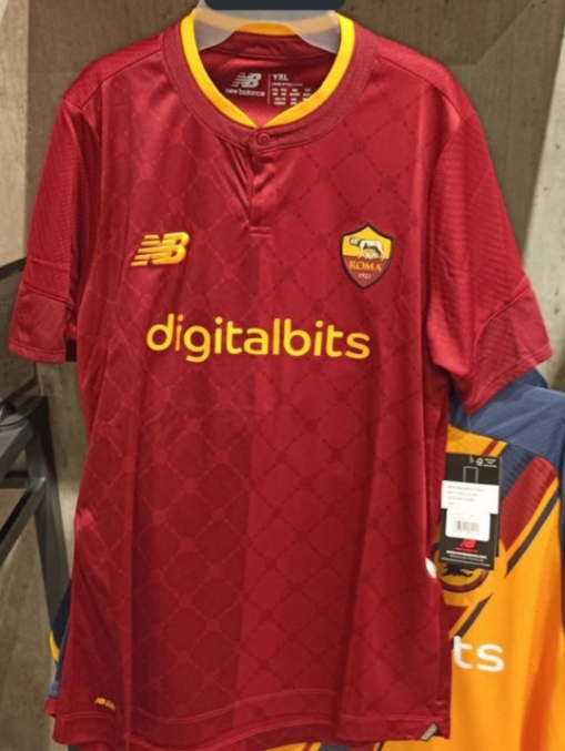 罗马202223赛季全新主场球衣实物图曝光