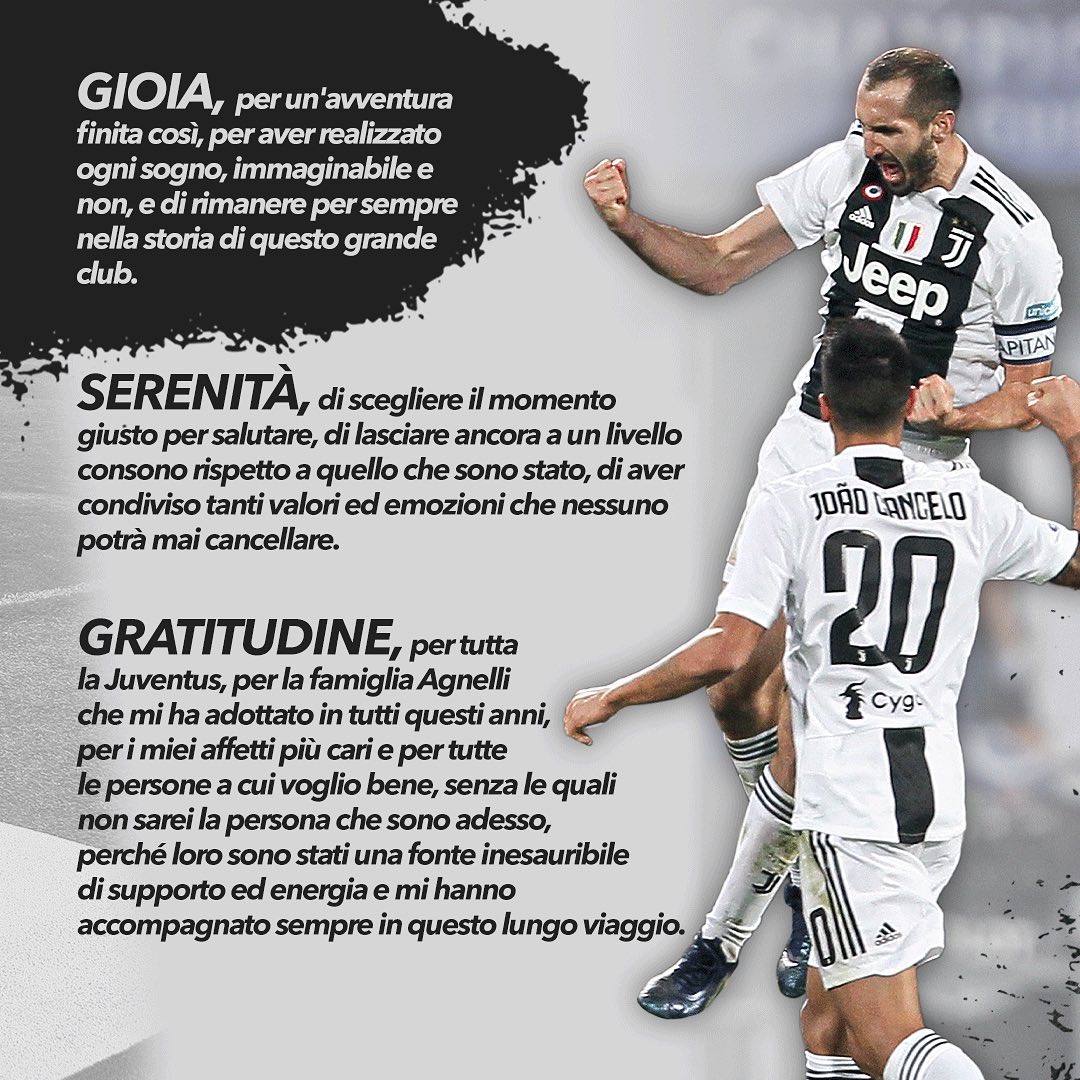 基耶利尼深情告别尤文这里就是我的一切