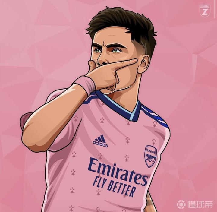 阿根廷中场前锋球员迪巴拉试穿阿森纳下个赛季的